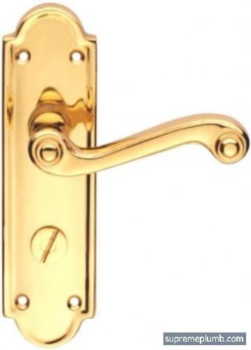 Queen Anne Lever Bathroom Polished Brass